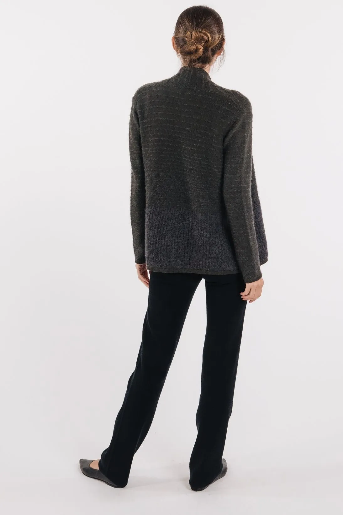 TICK STITCH MESH CARDIGAN