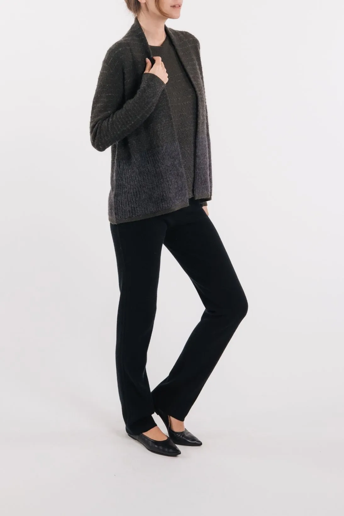 TICK STITCH MESH CARDIGAN