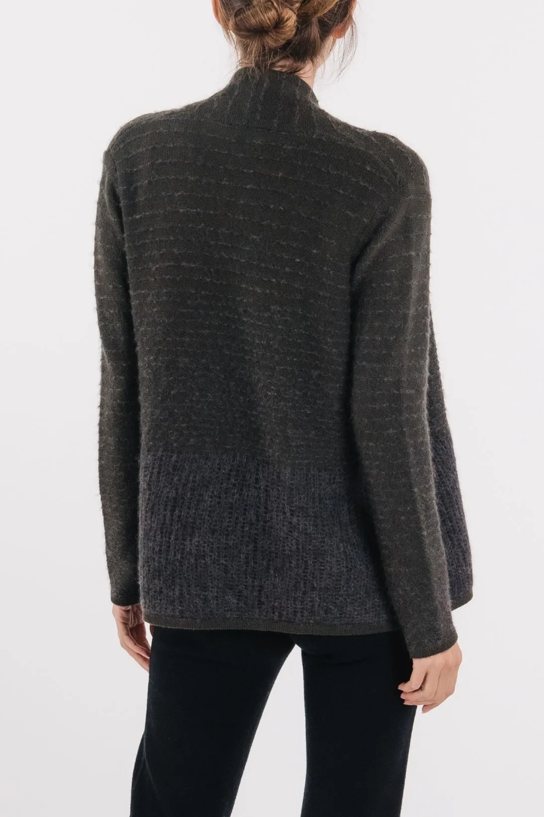 TICK STITCH MESH CARDIGAN