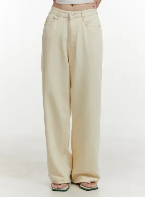 Wide-Leg Cotton Pants OY409